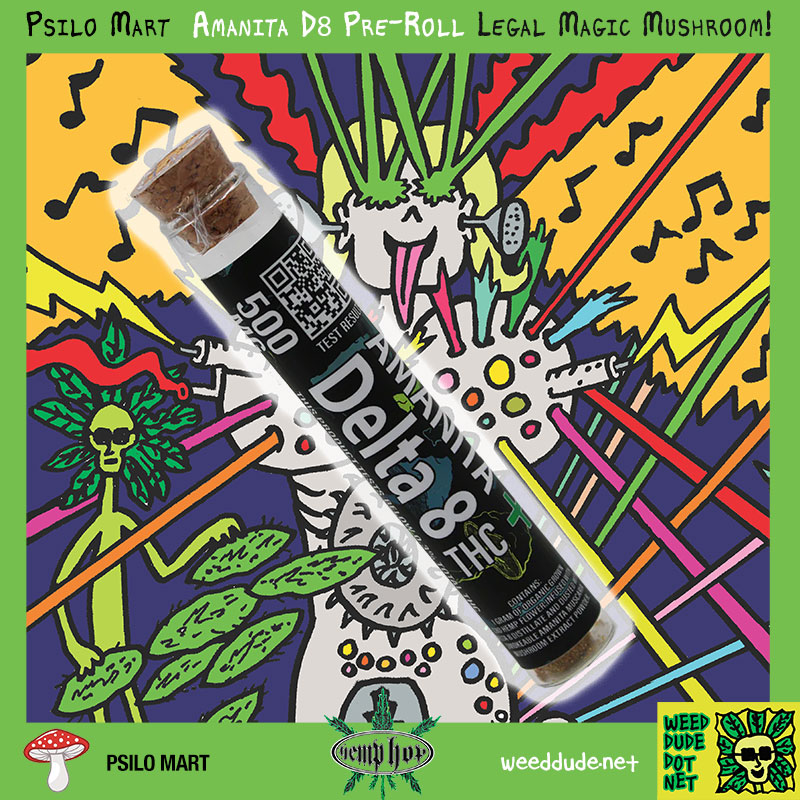Weed Dude Review: Psilo Mart Amanita Pre Roll