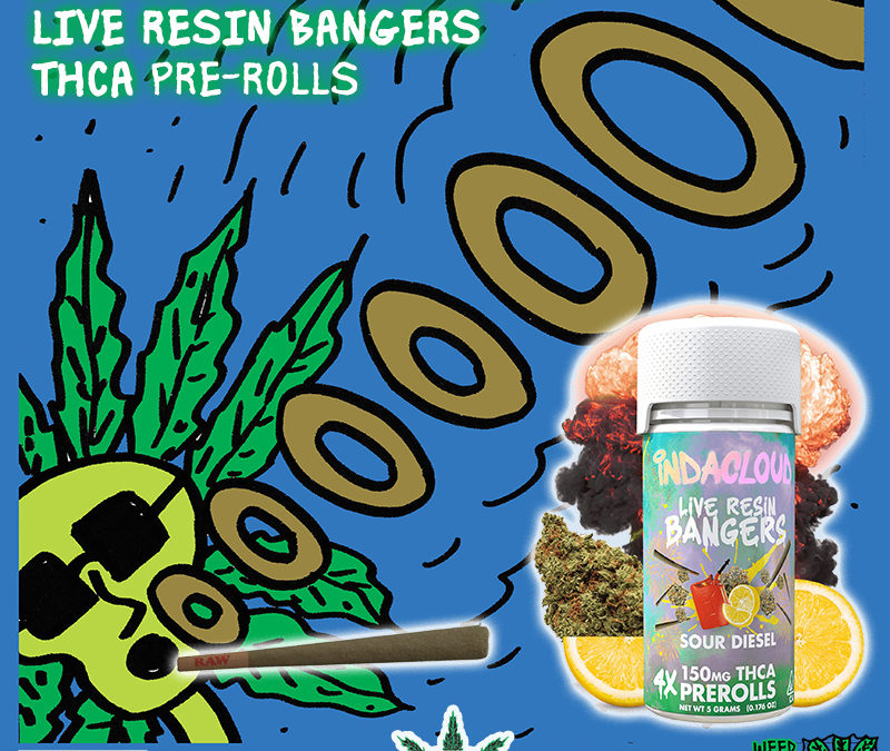 Indacloud Sour Diesel Live Resin Bangers THCa Pre-Rolls