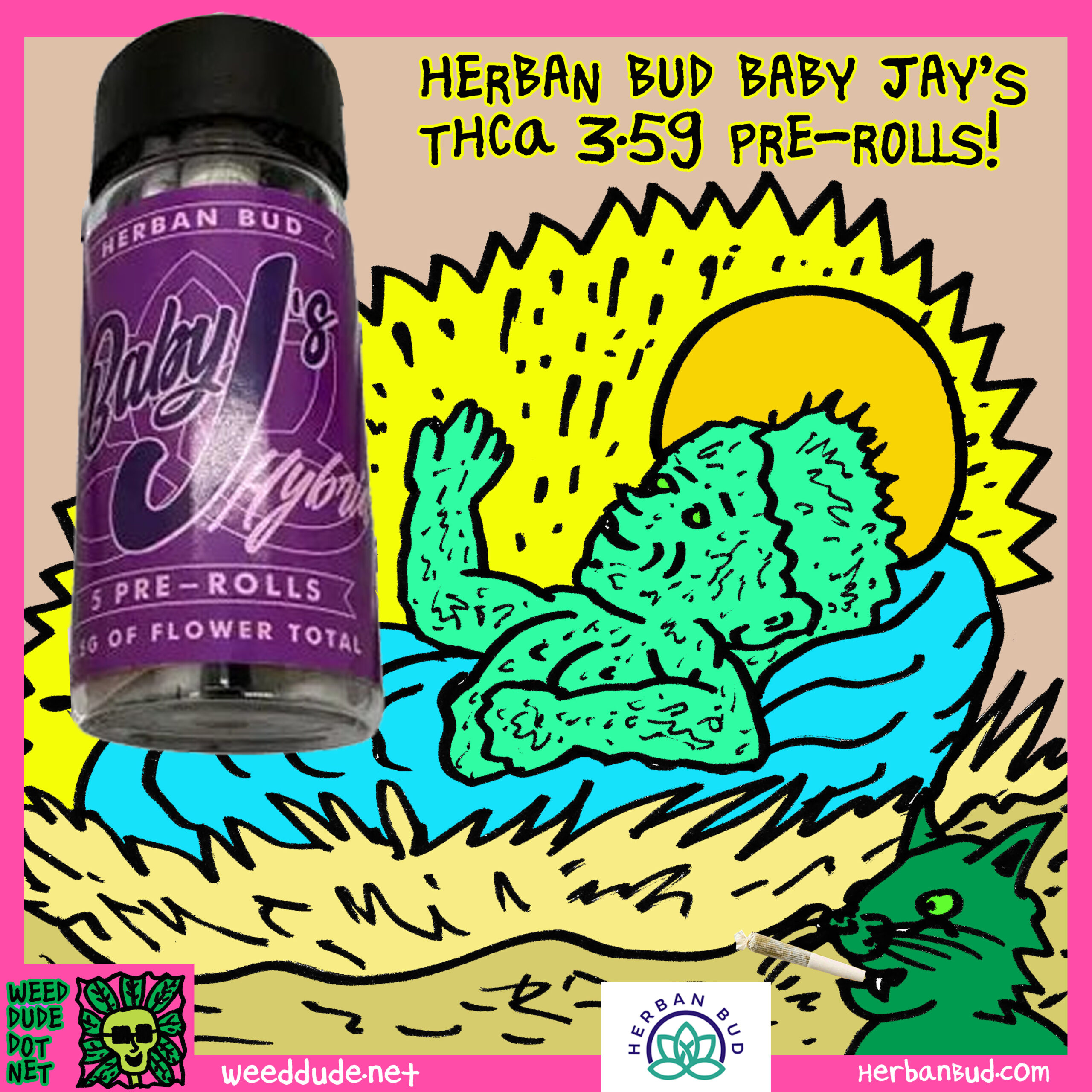 Weed Dude Herban Bud Baby J's Pre-Rolls