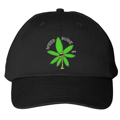 Weed Dude Baseball Hat at Mike Diana's Threadless Shop of Horrible Ugly Heads