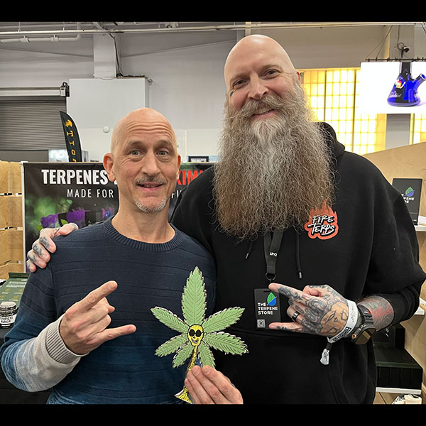 Weed Dude creator Mike Diana checks out The Terpene Store and the Fire Terps sampler pack, at Hall Of Flowers NYC Weed Dude creator Mike Diana checks out The Terpene Store and the Fire Terps sampler pack, at Hall Of Flowers NYC