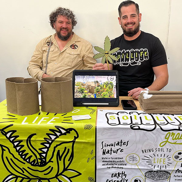 Weed Dude's Soil Life started in a Grassroots Fabric Pot, earth-friendly, bringing soil to life, at Hall Of Flowers NYC Weed Dude's Soil Life started in a Grassroots Fabric Pot, earth-friendly, bringing soil to life, at Hall Of Flowers NYC