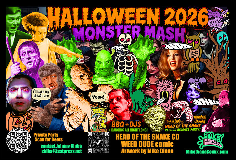 ween_flyer Halloween 2026 Monster Mash, presented by Johnny Chiba / Head Of The Snake